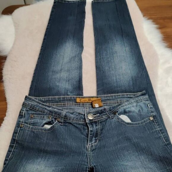 Classic Blue Embroidered Skinny Jeans - Picture 2 of 3